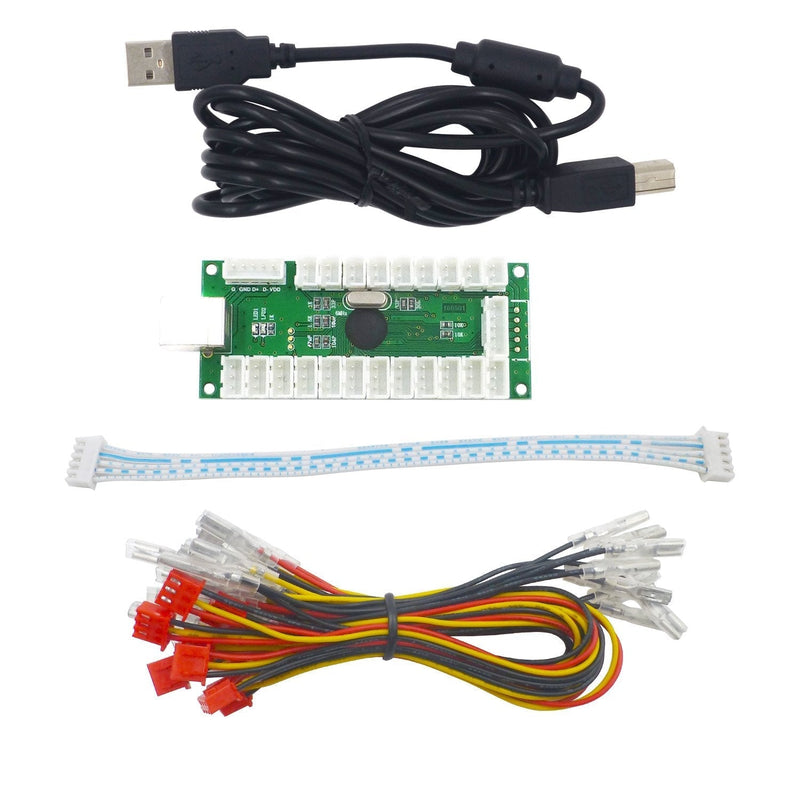 SJJX Zero Delay USB Encoder LED Joystick Kit Arcade DIY Controller For PC Retropie Raspberry Pi MAME SANWA Style