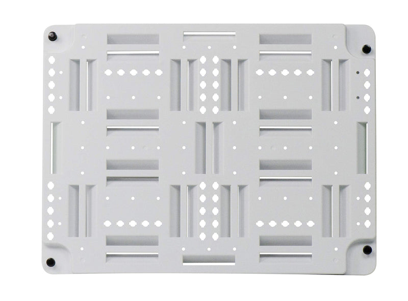 Legrand - OnQ Universal Mounting Plate 10 Inch, Secure Devices in Structured Media Enclosure Mounting Plate, Mounting Plate with 4 FT Velcro Roll, Recessed Wall Plate to Organize Cable, White, AC1040 Plastic Universal - 10 inch