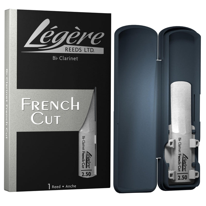 Légère Reeds - Bb Clarinet Reed, French Cut, Strength 2.50 (BBF2.50) - Premium Synthetic Woodwind Reed