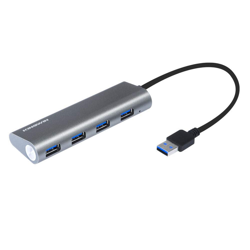 USB Hub 4-Port (5Gps) Transfer Speed Kingwin Data Hub for Flash Drive & Card Reader on MacBook Pro, Mac Computer, Mini Computer, Mac Pro, and more 4 PORT USB 3.0