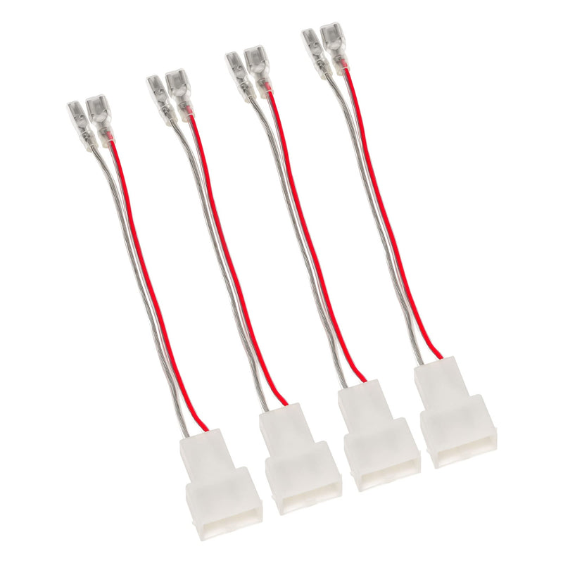RED WOLF Speaker Wiring Harness Connector Compatible with Honda 1986-2013 Civic Accord Odyssey, Acura 1986-2010 Integra CL TSX Install Aftermarket Door Speaker Cable Plug Adapter 4 PCS