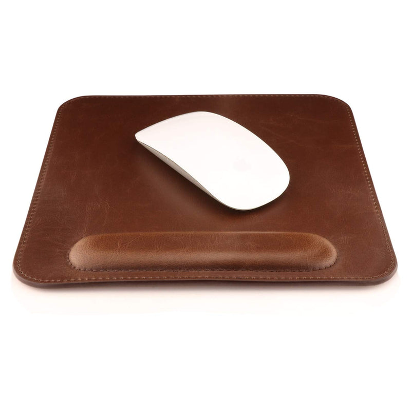 Londo Leather Mousepad with Wrist Rest Dark Brown