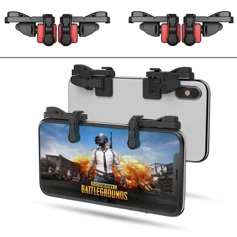 【2 Pair】 IFYOO Z108 Mobile Gaming Controller Compatible with PUBG Mobile/Fortnitee Mobile/Call of Duty Mobile, Sensitive Shoot and Aim Trigger L1R1 Compatible with Android & iPhone 2 Pair