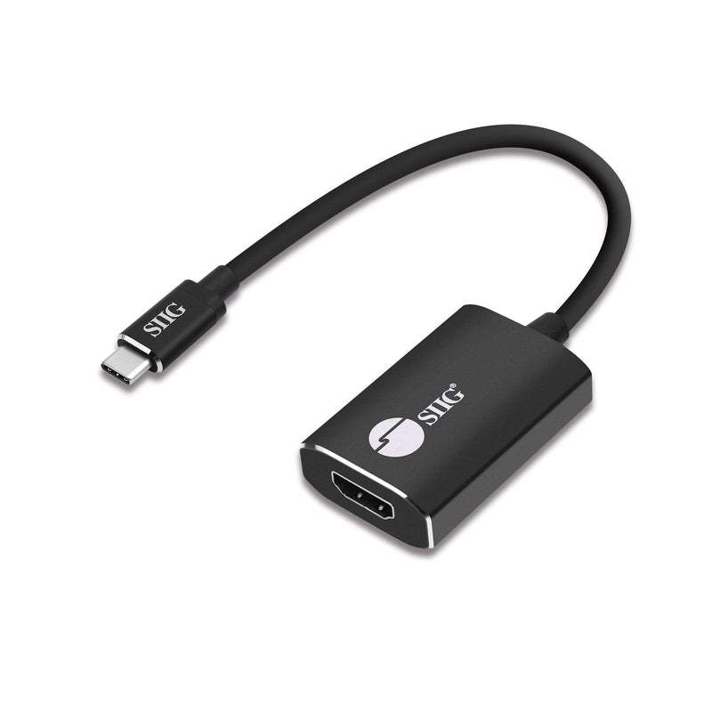 SIIG CB-TC0C12-S1 USB Type C to 4K HDMI Cable Adapter - Thunderbolt 3 Compatible - Male to Female Converter - Reversible Plug Design - Supports 6.0Gbps Bandwidth 4K 60Hz