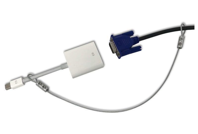 Universal CableTether - TetherClamp (4 Pack) - Heavy Duty, Reusable, Adjustable, Cable Tether - Secure Conference Room Computer Display Adapters and Mac Adapters