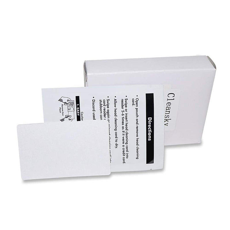 CR80 Cleaning Cards, Dual Side Card Reader Cleaner, POS Swipe Terminal Cleaning Cards CK-CR80 (25pcs) 1 Count (Pack of 25)