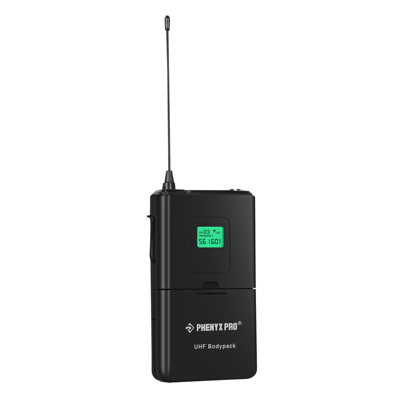[AUSTRALIA] - Phenyx Pro Wireless Bodypack Transmitter, 561.6MHz UHF Cardioid Pattern Wireless BodyPack Microphone, Fixed Frequency, 260 FT Range, for PTU-5000/PTU-4000 Series (PWB-5-561.6) 