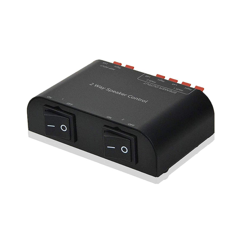 [AUSTRALIA] - A ADWITS 2-Channel Speaker Switcher Selector Box with Terminal Claps 150W RMS per Channel, Black 2-ZONE SPEAKER SWITCH 