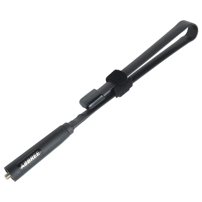 ABBREE SMA-Female Dual Band VHF/UHF 18.8-inch 144/430MHz High Gain Soft Whip Foldable CS Tactical Antenna for Baofeng UV-5R UV-82 BF-F8HP Ham Two Way Radio 18.8in