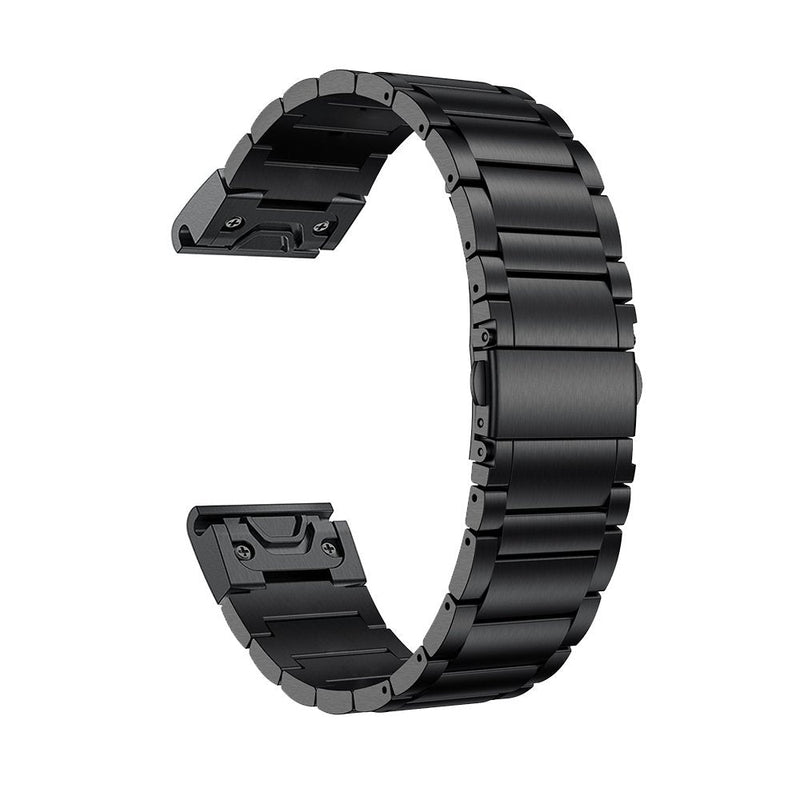 LDFAS Titanium Band Compatible Fenix 8/7/6 Pro/5 Plus Band, 22mm Titanium Metal Quick Release Easy Fit Watch Strap for Garmin Fenix 7/6 Pro/Epix Gen 2/Forerunner 965 Black