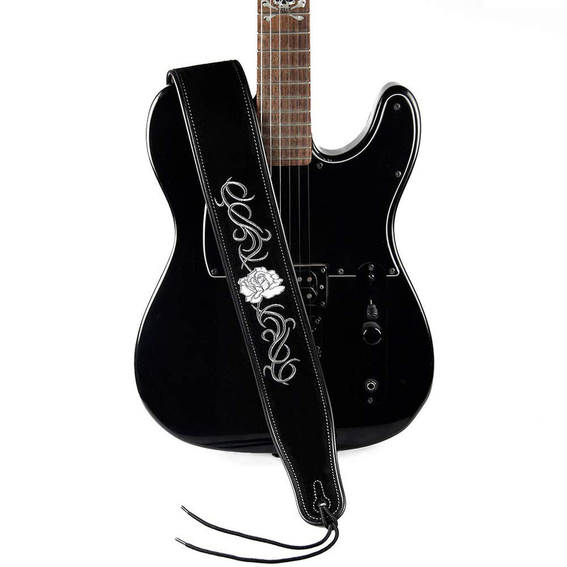 Cowhide Guitar Strap Soft Comfable Durable Electric Guitar Strap Bass Strap Adjustable Acoustic Guitar Belt Width 7cm (Y22) Y22