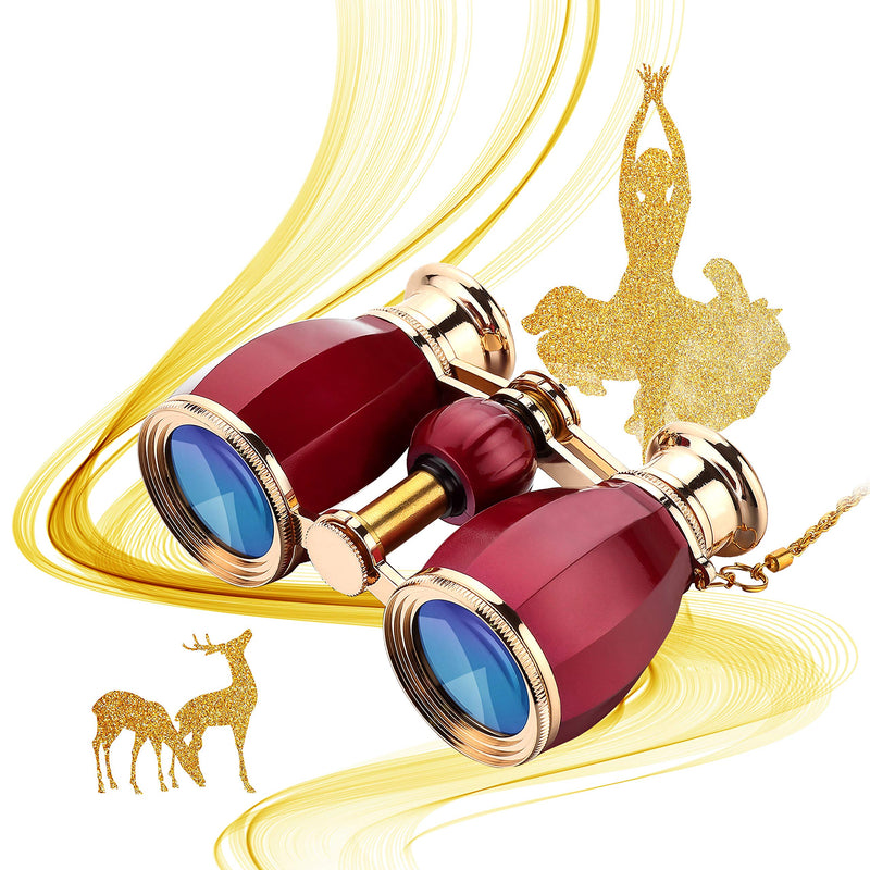 [AUSTRALIA] - ESSLNB Opera Glasses Binoculars for Women Adults 4X30mm Theater Glasses Compact Binoculars for Theater and Concerts Antique Binoculars with Case Removable Chain 