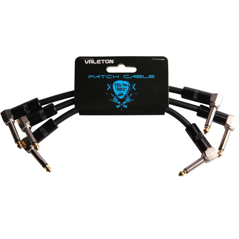 [AUSTRALIA] - Valeton 3-Pack 6in. Patch Cables For Guitar Effect Pedals (VPC-3) 