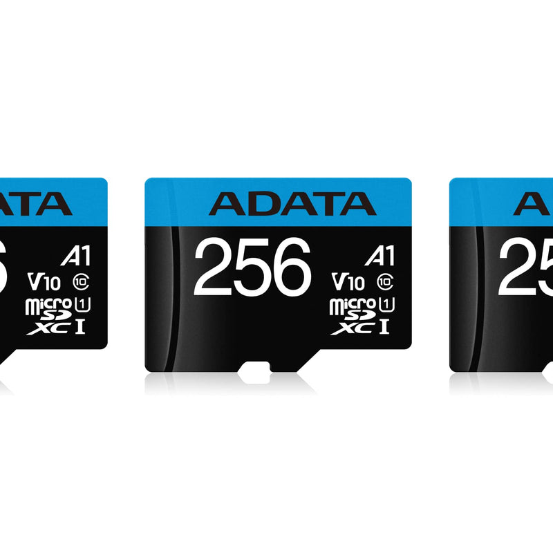 ADATA Premier 256GB MicroSDHC/SDXC UHS-I Class 10 V10 A1 Memory Card with Adapter Read up to 100 MB/s (AUSDX256GUICL10A1-RA1)
