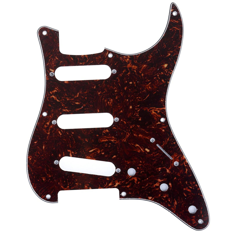 [AUSTRALIA] - Musiclily Pro 8-Hole 50s 57 Vintage Style Strat SSS Guitar Pickguard for American Stratocaster, 4Ply Tortoise Shell 