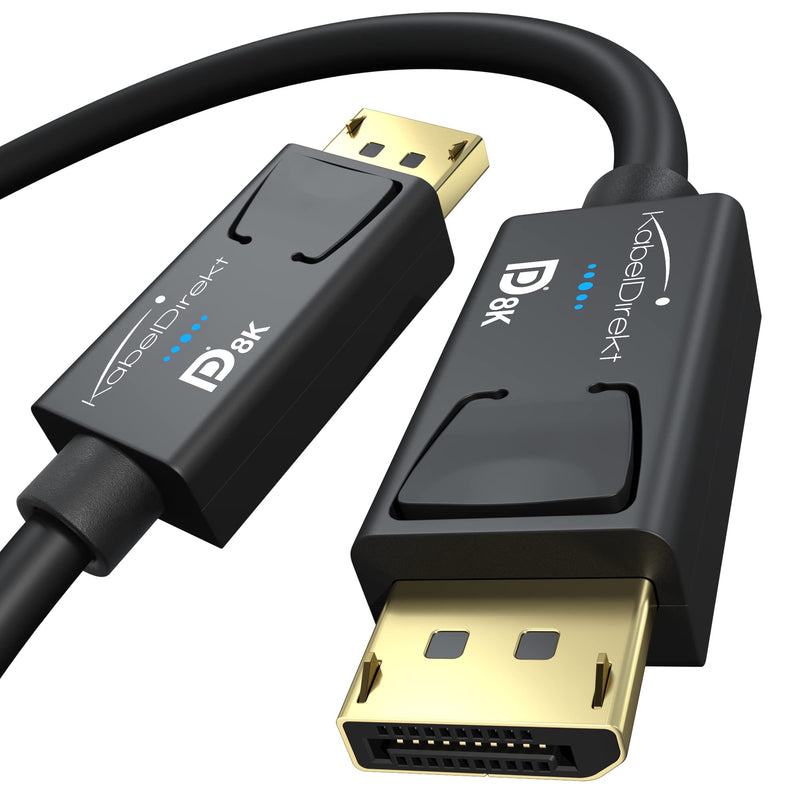 CableDirect – 8K DisplayPort & DP Cable, Special A.I.S. Shielding & Official VESA Certification – 3ft (for DP 1.4 Gaming PCs/laptops/Graphics Cards/Monitors, Supports 4K@120Hz, 144Hz/165Hz/240Hz)