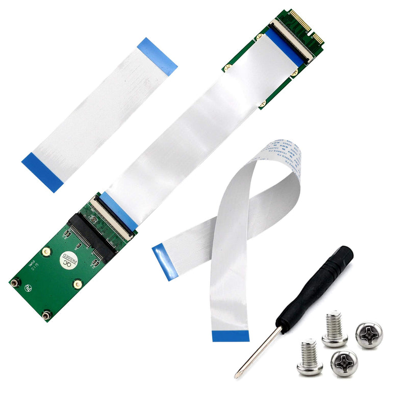 [AUSTRALIA] - Mini PCI-E Express mSATA Extension Cable pcie Extender for Wireless Card mSATA SSD Blue 