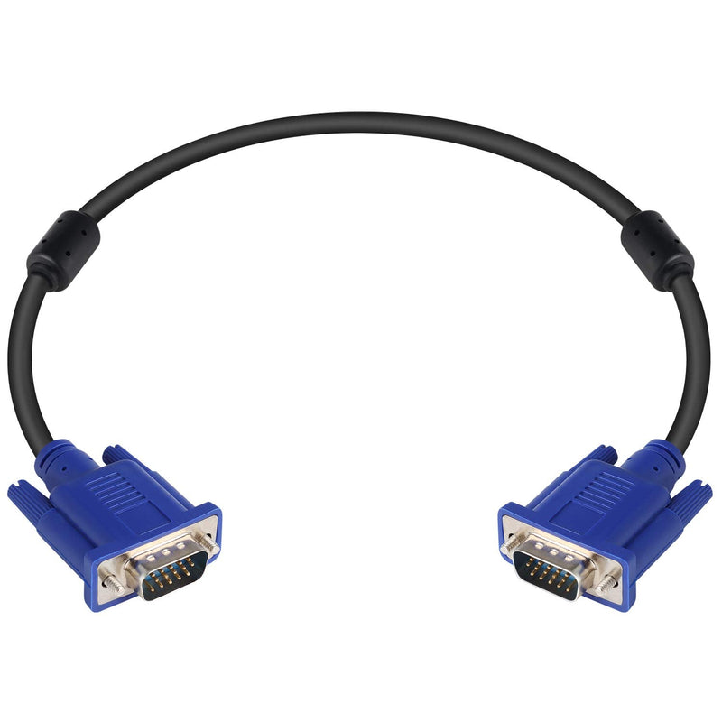 PASOW VGA to VGA Monitor Cable HD15 Male to Male for TV Computer Projector (1.5 Feet) 1.5 Feet