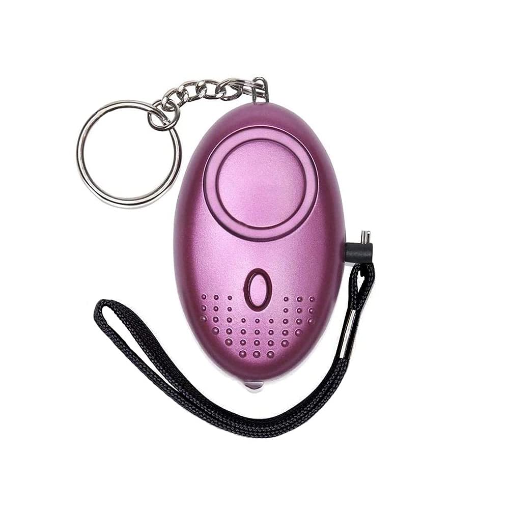 140 DB Personal Safety Alarm Self Defense Keychain Purple with LED Light, Security Alarm Personal Alarms for Women ,Kids,Man,Night Workers, Elderly SOS Alarm Emergency AOLANS