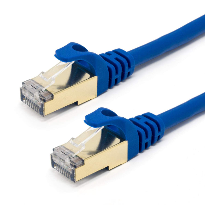 [AUSTRALIA] - Buhbo CAT 8 Ethernet Cable SSTP Shielded Network Cable Category 8 RJ45 26AWG (1 ft) Blue 1 ft 
