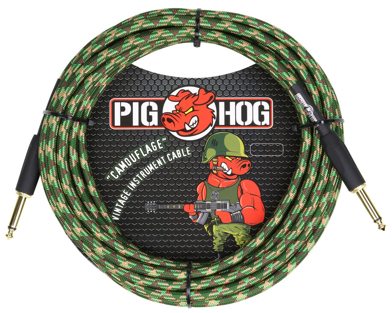 Pig Hog PCH20CF Instrument Cable 20 Foot Camouflage
