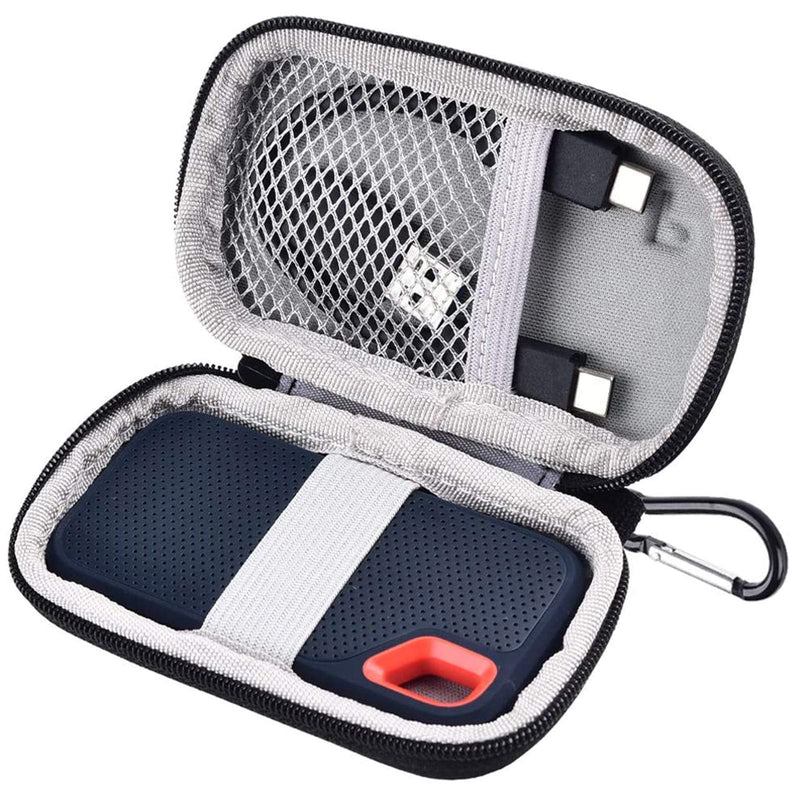 Hard Case Compatible for SanDisk 500GB/ 250GB/ 1TB/ 2TB/ 4TB Extreme Portable SSD - SDSSDE60-500G-G25, Also Fits for Sandisk Pro (Black) Black