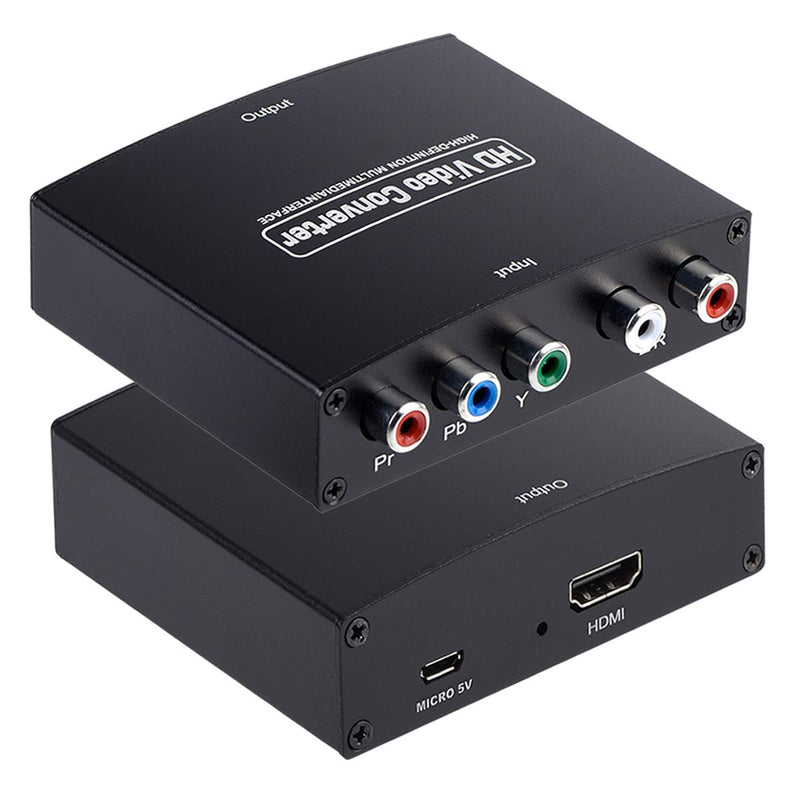 YPbPr to HDMI Converter, Component to HDMI, RGB to HDMI Converter Supports 4K Video Audio Converter Adapter HDMI V1.4 for DVD PSP Xbox 360 PS2 Nintendo to HDTV Monitor and Projector