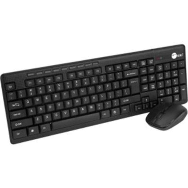 SIIG Jk-WR0T12-S1 Standard Size 102Key Wireless Keyboard with 3Button Wireless Optical Mouse, Black 102-key