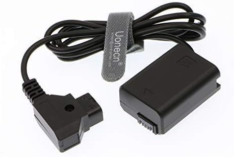 Uonecn NP-FW50 Dummy Battery to D-Tap Power Cable, 8V Camera Power Supply Cord for Sony Alpha a7 a7R a7S a7II A6000 Series Cameras, 39.4in/1M A7 straight cable