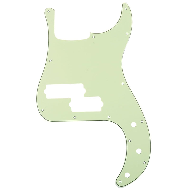 Musiclily Pro 5-String 13-Hole Contemporary P Bass Pickguard for Fender Mexican Precision Bass, 3Ply Mint Green