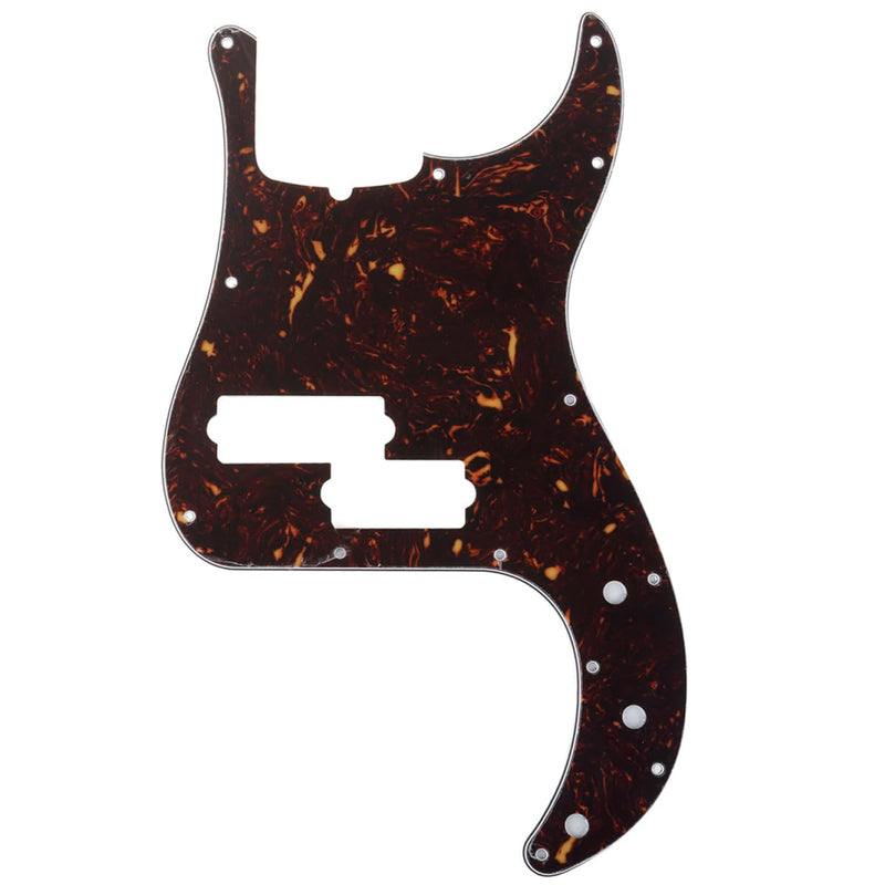 Musiclily Pro 5-String 13-Hole Contemporary P Bass Pickguard for Fender American Precision Bass, 4Ply Tortoise Shell