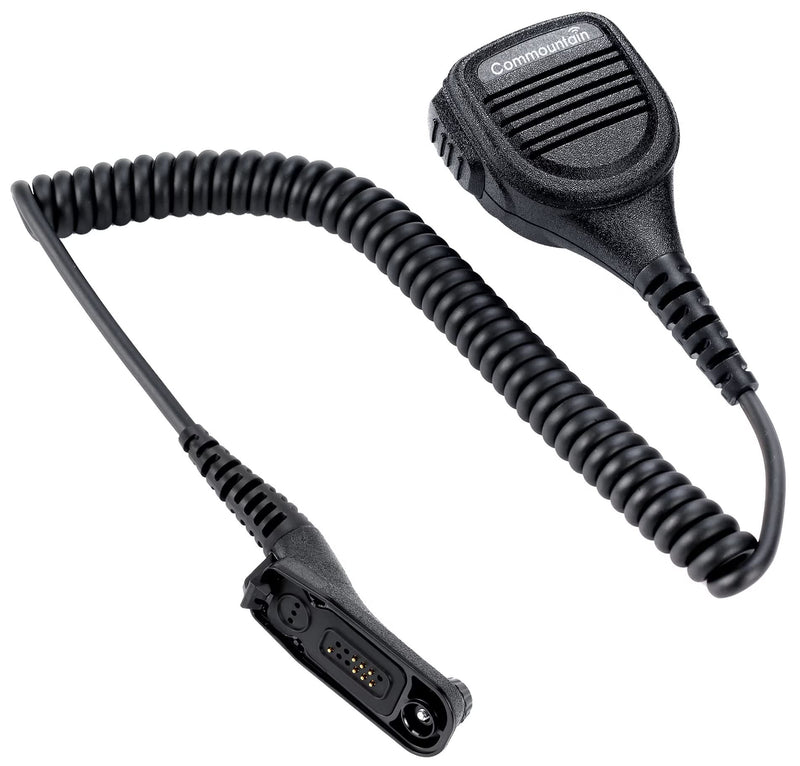commountain Speaker Mic Compatible for Motorola Radios APX-6000 XPR-7550e APX-8000 (7000 4000) XPR-7350e (7580e 7380e 7550 7350) APX6000 APX7000 APX8000 XPR7550 XPR7550e, Shoulder Microphone Black