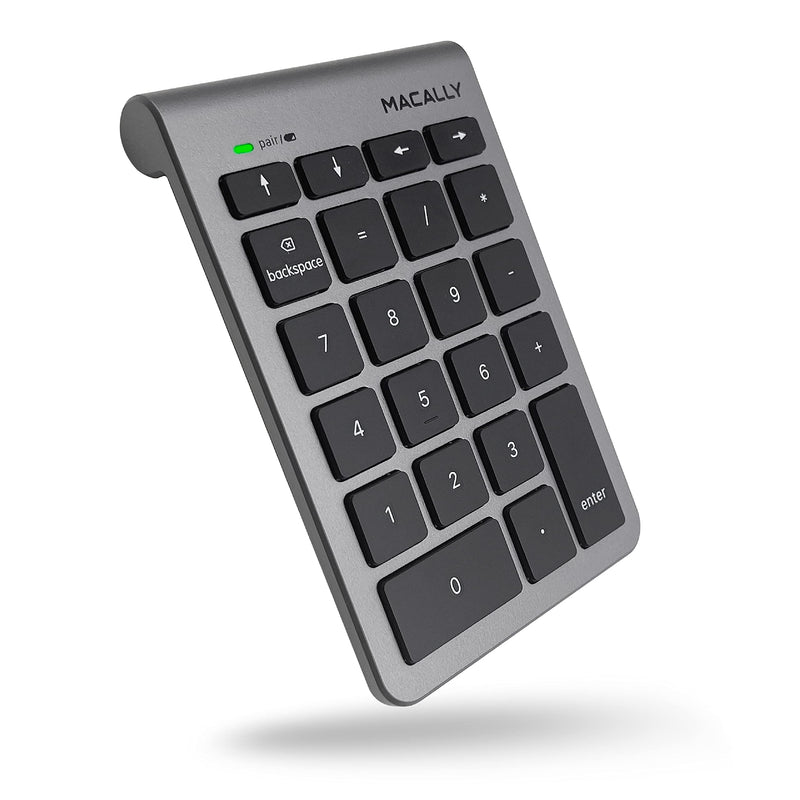 Macally Bluetooth Number Pad for Laptop - Wireless Numeric Keypad - 35-Key Numeric Keypad for Data Entry, Numpad Compatible with MacBook, iPad, iPhone, iOS, Laptop, Windows, Android