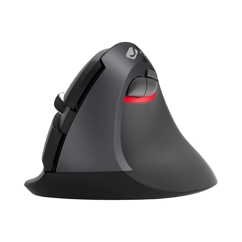 J-Tech Digital Wireless Ergonomic Vertical Mouse for Small Hands with USB Nano Transceiver, AA Battery, 3 DPI, Compatible with Mac and PC, Black [V628M-2.4G] Right-handed Black
