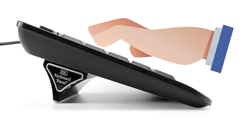 ESC Computer Keyboard and Laptop Stand, Variable Ergonomic Angles and Tilt, Two Sizes of Stands Included, Compatible with Most Keyboards, Repositionable Micro Grip Pads