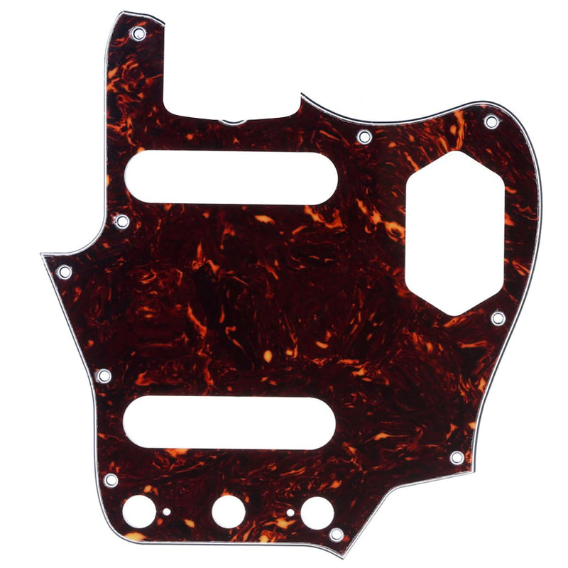 Musiclily Pro 10-Hole 65 60s Vintage Style Guitar Pickguard for Fender American Jaguar, 4Ply Tortoise Shell