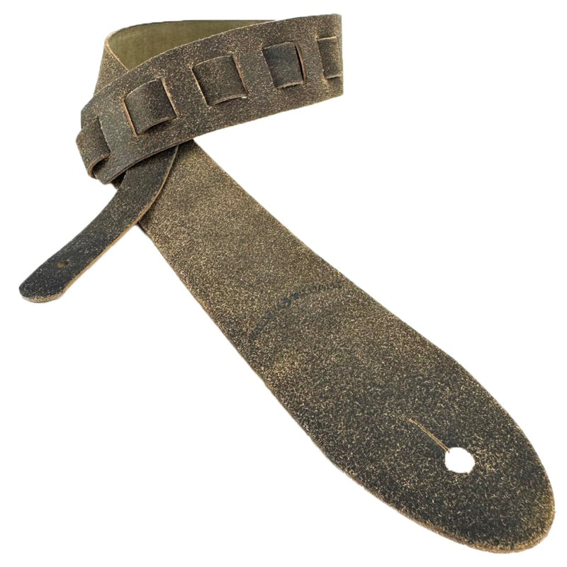 Walker & Williams STR-01 100% Italian Leather Distressed Brown “Bomber Jacket” Finish Guitar Strap