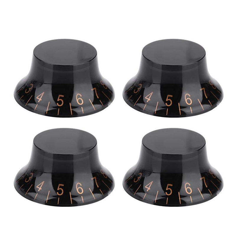 Guitar Control Knobs, 4 Pcs Speed Tone Volume Control Knobs for EPI LP Electric Guitar Accessory(Black+Gold)