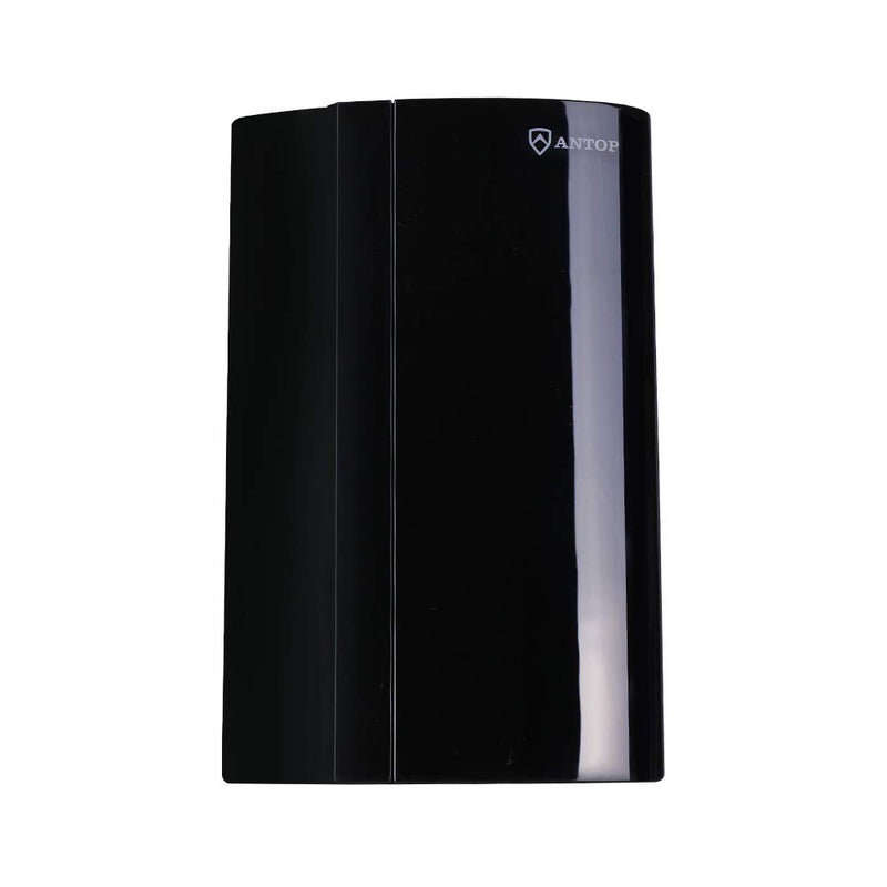 ANTOP Antenna Inc. AT-212FM Curved Panel AT-212FM Indoor Amplified AM/FM Antenna, Black 7.46 x 4.67 x 1.18 in