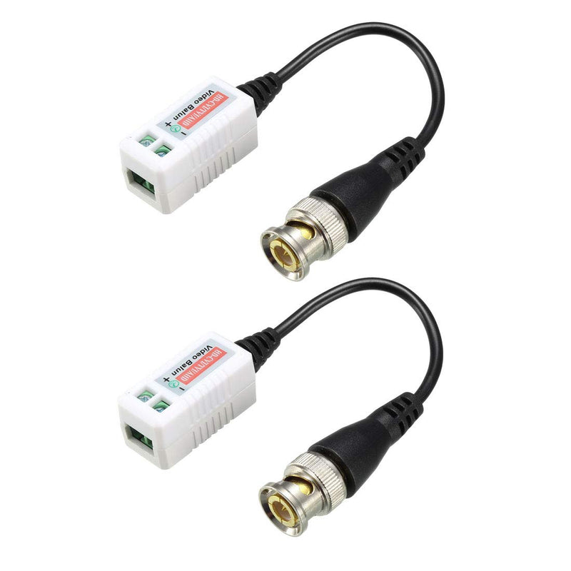 uxcell Video Balun Transceiver CCTV Camera Passive BNC Connector CAT5 UTP 1 Channel Passive 1 Pair