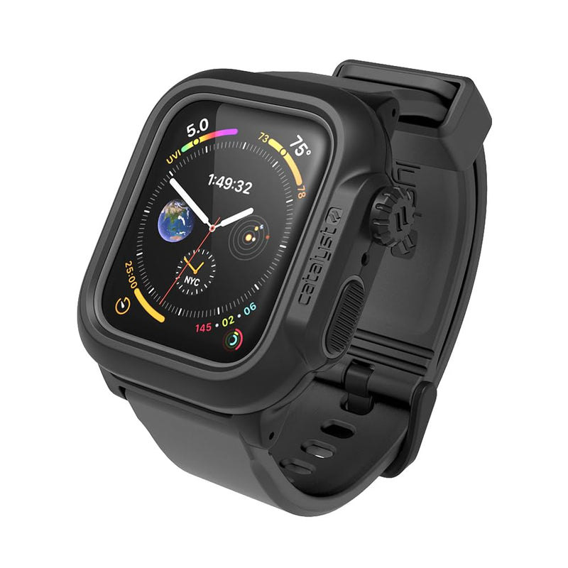 Catalyst 330ft Waterproof Case for Apple Watch Series SE 6/5/4 44mm, 100%, Premium Soft Silicone Watch Band, Shock Proof Rugged Protective case, Microfiber Cloth Included – (Grey)