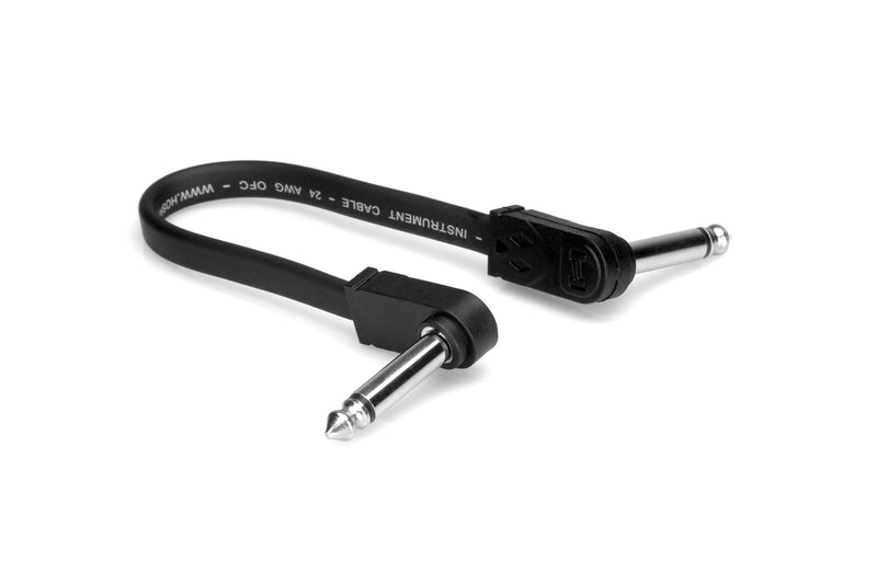 Hosa CFP-606 Flat Guitar Pedalboard Patch Cable - Right Angle to Right Angle - 6 inch (6-pack) Set of 6