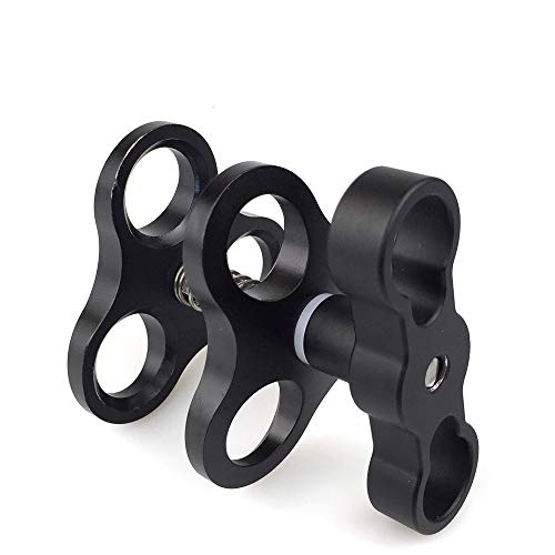 Seafrogs Triple Ball Clamp Diving Camera Bracket Aluminum Spring Flashlight Clamp for Diving Underwater Photography System CP-4 PC-4