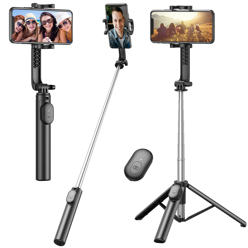 [AUSTRALIA] - Selfie Stick, Extendable Selfie Stick Tripod with Wireless Remote, Portable Phone Tripod Stand for Group Selfie/Live Streaming/Video Recording Compatible with All Cellphone, Compact Size & Lightweight 