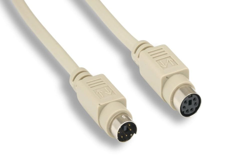 [AUSTRALIA] - KENTEK 15 Feet FT Mini DIN6 MDIN6 PS/2 Keyboard Mouse Extension Cable Cord 28 AWG Molded 6 Pin Male to Female M/F for PC Mac Linux 