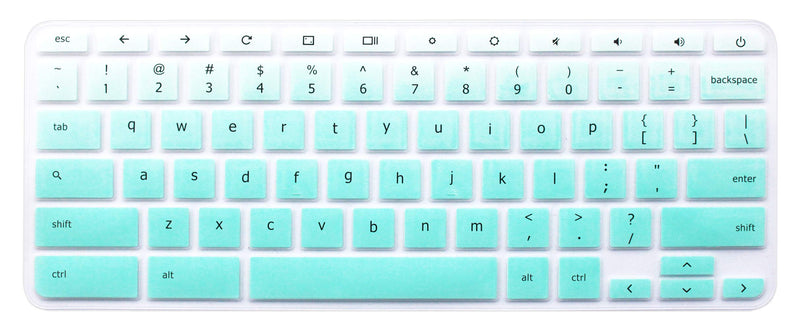 Keyboard Skin Compatible with Acer Chromebook Premium R11 11.6 CB5-132T CB3-132 CB3-131, Acer Chromebook R 13 CB5-312T, Acer Chromebook 14 CB3-431 CP5-471, Acer Chromebook 15 CB3-531 (Ombre Mint) Ombre Mint