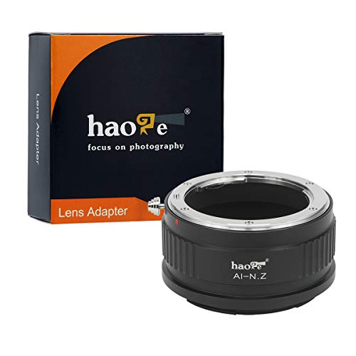 Haoge Manual Lens Mount Adapter for Nikon Nikkor F/AI/AIS/D Lens to Nikon Z Mount Camera Such as Z6 Z7
