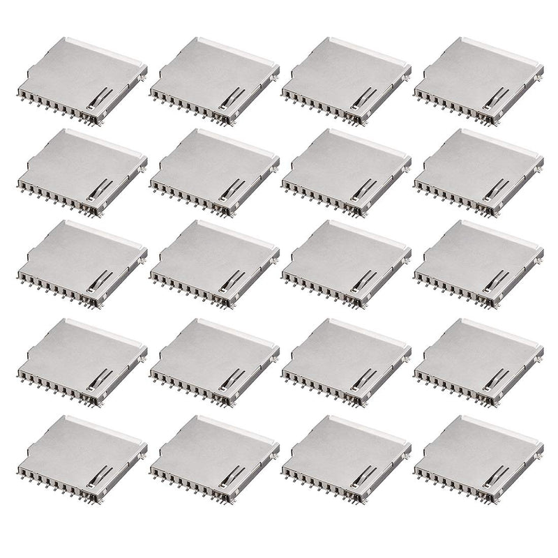 uxcell SD Memory Card Socket Long Body 11 Pin PCB Mount Connector 20pcs