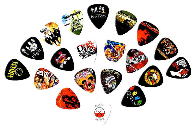 [AUSTRALIA] - Legendary Bands Guitar Picks- [Mega-Standard] 20 picks in a packet 
