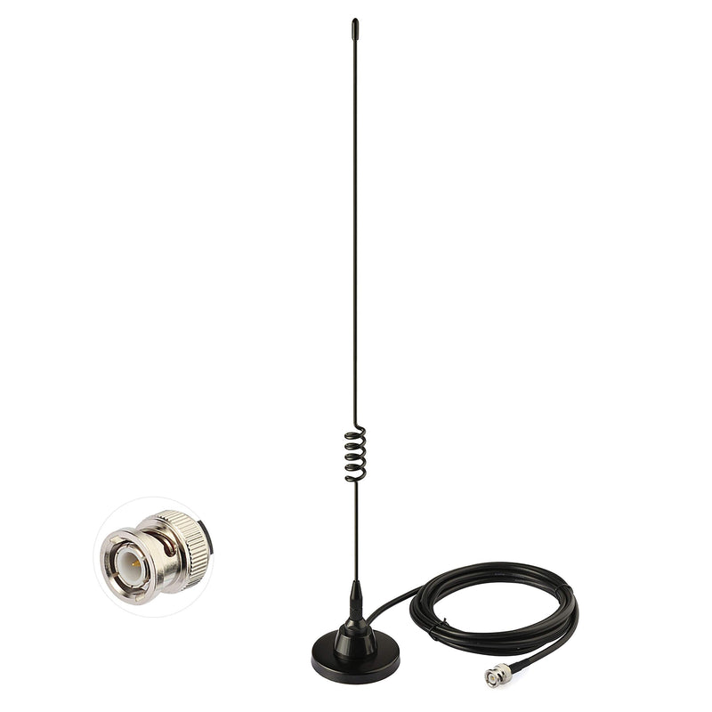 Bingfu HF VHF UHF Ham Amateur Mobile Radio Police Scanner Antenna Magnetic Base BNC Male Compatible with Uniden Bearcat Whistler Radio Shack Police Scanner BNC Male Antenna I